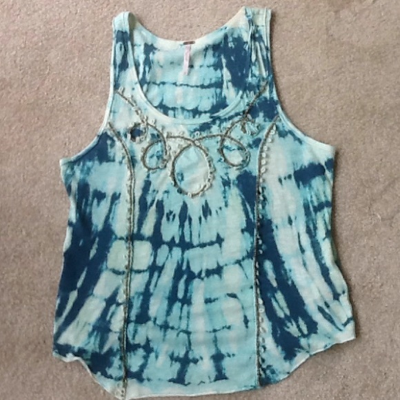 Free People Tie dye tank shirt size small - Picture 1 of 4